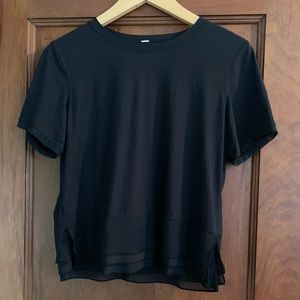 Lululemon black short sleeve with UV protection
